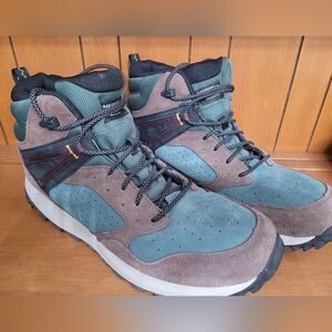 Merrell Mens Wildwood Mid Suede Leather Waterproof Hiking Boot Forest Size 14